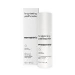 Mesoestetic Brightening Peel Booster, a sleek 50ml bottle of translucent gel, designed to brighten, exfoliate, and even skin tone by targeting dark spots and imperfections.