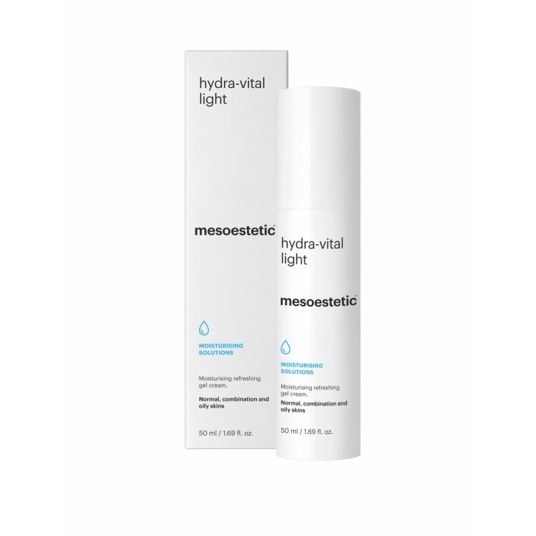 Mesoestetic Hydra-Vital Light 50ml hydrating gel-cream jar for normal, combination and oily skin