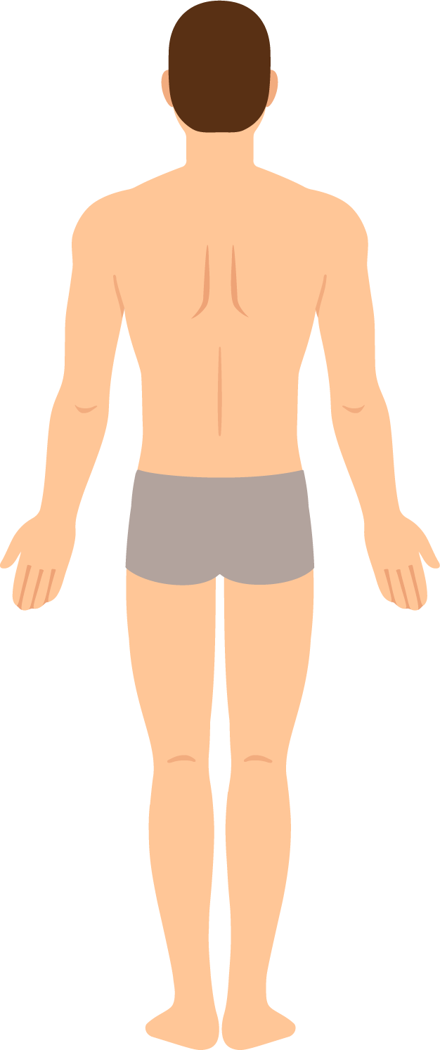 Man achterkant
