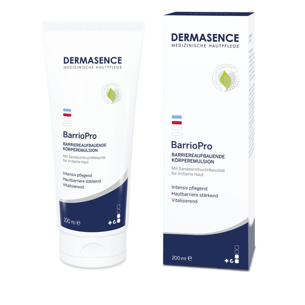 Dermasence BarrioPro barrier-building body emulsion 200ml bottle