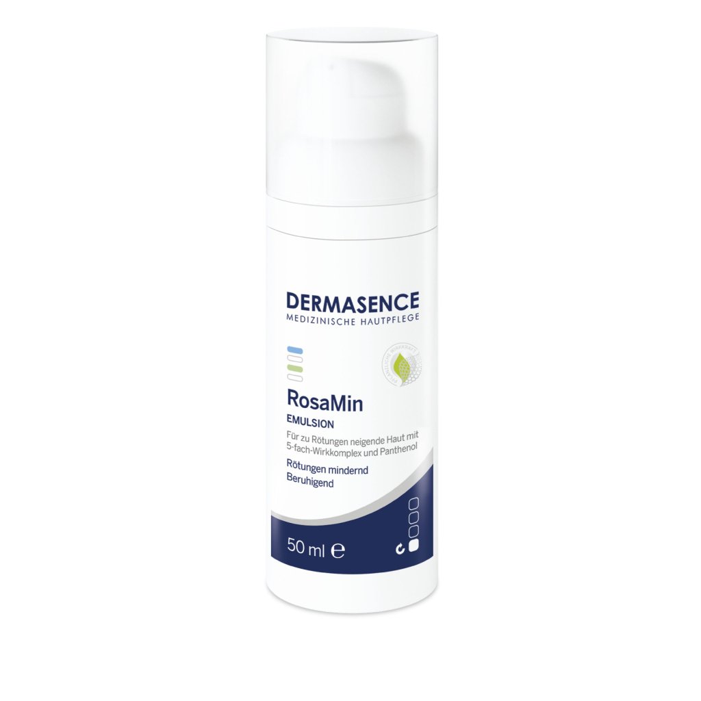Dermasence RosaMin Emulsion 50ml, a light, vessel-strengthening emulsion for sensitive, redness-prone skin.