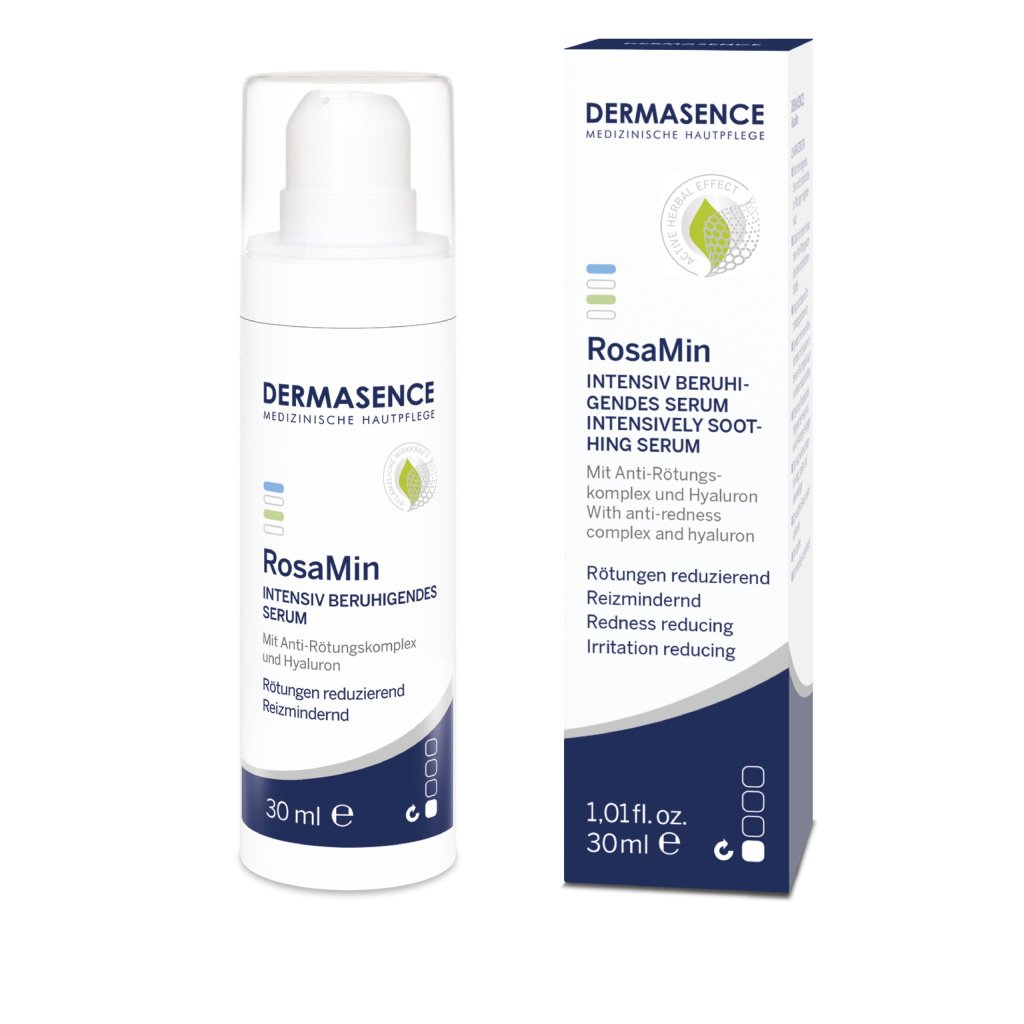 Dermasence RosaMin Intensively soothing serum for reactive, rosacea, and redness-prone skin, 30ml.
