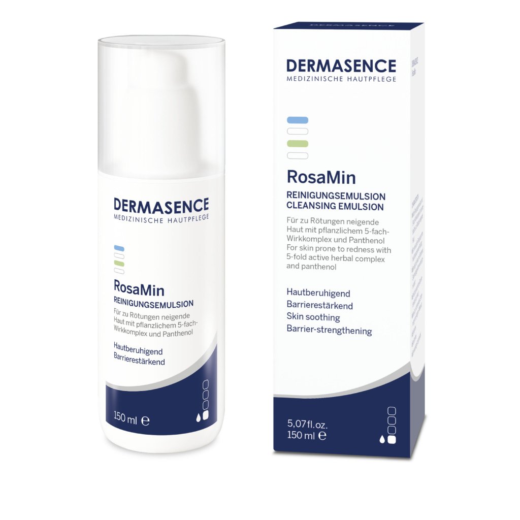 Dermasence RosaMin Cleansing Emulsion 150ml for sensitive rosacea-prone skin