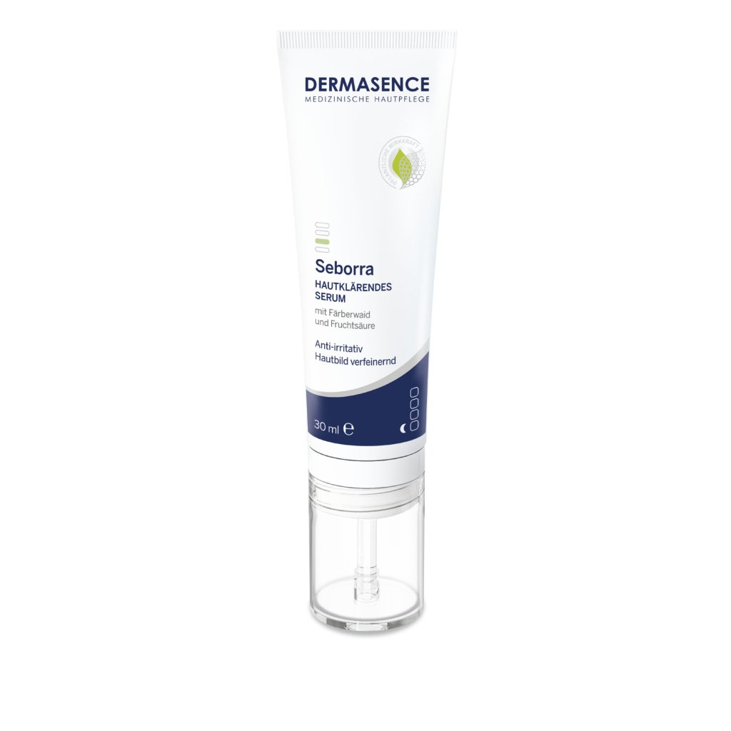 Dermasence Seborra Skin Clarifying Serum 30ml bottle for oily and acne-prone skin.